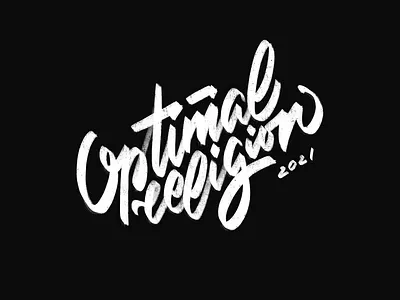 Optimal Religion lettering calligraphy hiking lettering lifestyle mountain print