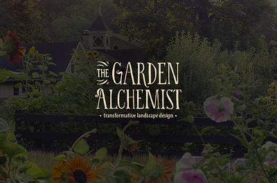 The Garden Alchemist alchemy brand identity folkart fraktur garden graphid design hand drawn illustration logo