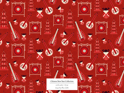 Chinese New Year illustration pattern a day pattern art pattern design print design surface pattern textile design textile pattern