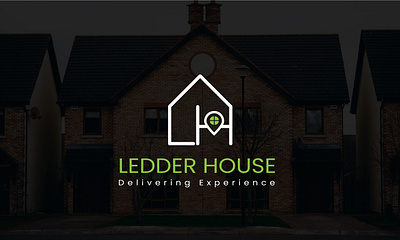 Ledder House logo design creative real estate logo home logo home logo design ledder house logo logo design logo designer minimalist home logo property logo design real estate logo