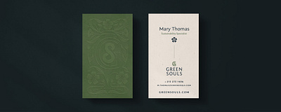 Green Souls Business Card brand identity business card environmental graphid design logo sustainable zero waste