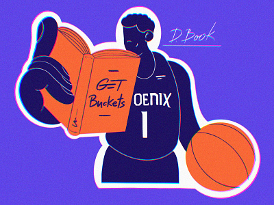 Devin Booker basketball character devin booker hand nba procreate sport suns