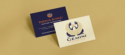 Gemini Paper Co Business Card brand identity branding business card graphid design logo