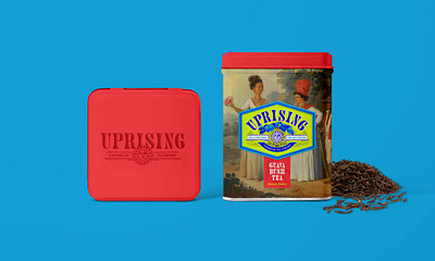 Uprising Caribbean Tea Company Packaging brand identity caribbean graphid design neon package design tea tin