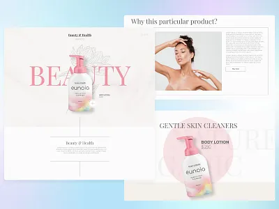 Landing page for cosmetic branding cosmetic graphic design landing page uiux web