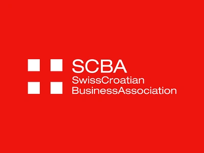 SCBA - Swiss Croatian Business Association brand design brand designer branding davorbutorac dbworkplay design helvetica lettermark logo logo design logo designer logoabstract logogrid logoinspiration logomark logoprocess logotype monogram symbol visual identity