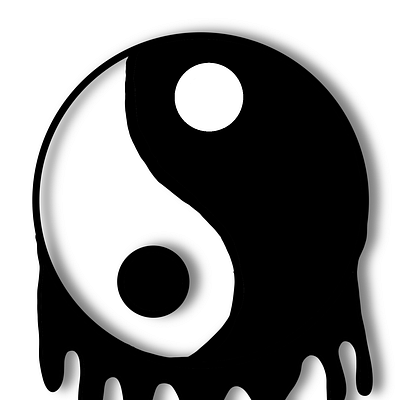 dripping yin-yang design graphic design