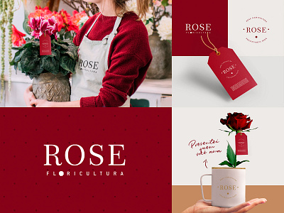 Floricultura Rose branding design graphic design illustration logo typography