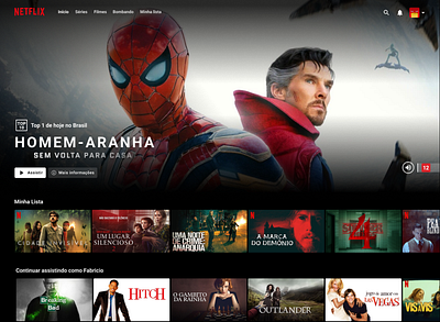 Netflix Interface design netflix redesign ui ux website
