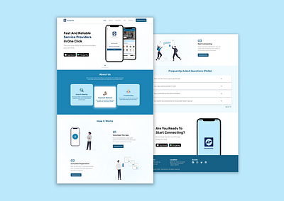 A Landing Page Platform For Finding Service Providers app branding design icon illustration logo typography ui ux vector