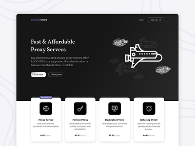 Proxy Servers Website branding business design logo proxy saas ui ux website