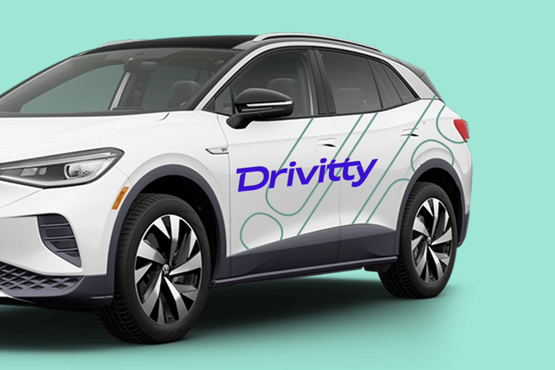 Drivitty Car Sharing Branding Logo Design badge banner brand car car sharing corporate eco electric logo logotype minimalist modern poster share