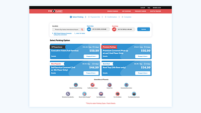 PreFlight Airport Parking Web UI/UX Checkout Experience adobe xd design mobile app ui ux web design