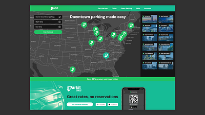 iParkit Parking Website UI/UX Design adobe xd branding design mobile app ui ux