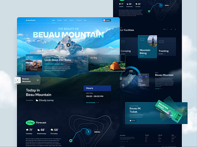 Mountain Travel Agency - Landing Page🔥 agency camping design hiking landing page mountain nature tourism tracking travel ui uidesign user experience user interface ux website