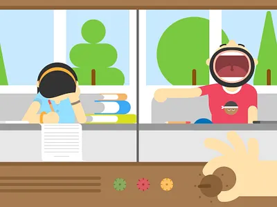 Happy Ending 2d 2d animation animation character character design design flat illustration minimalist mograph motion motion design motion graphics