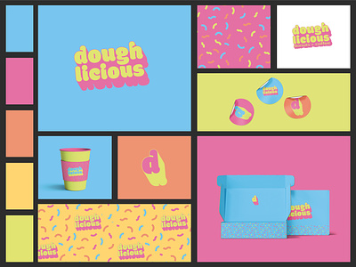 Branding- Doughlicious Bakery bakery colors creative creative agency design identity illustration logo marketing ui uidesign ux design vector