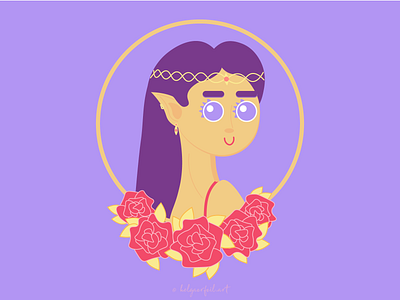 romantic elf cute elf flat illustration romantic vector