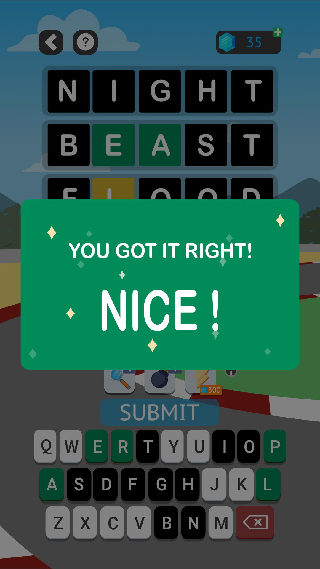 Mobile Game Wordling (Test Task) art design game graphic design illustration mobile game ui vector