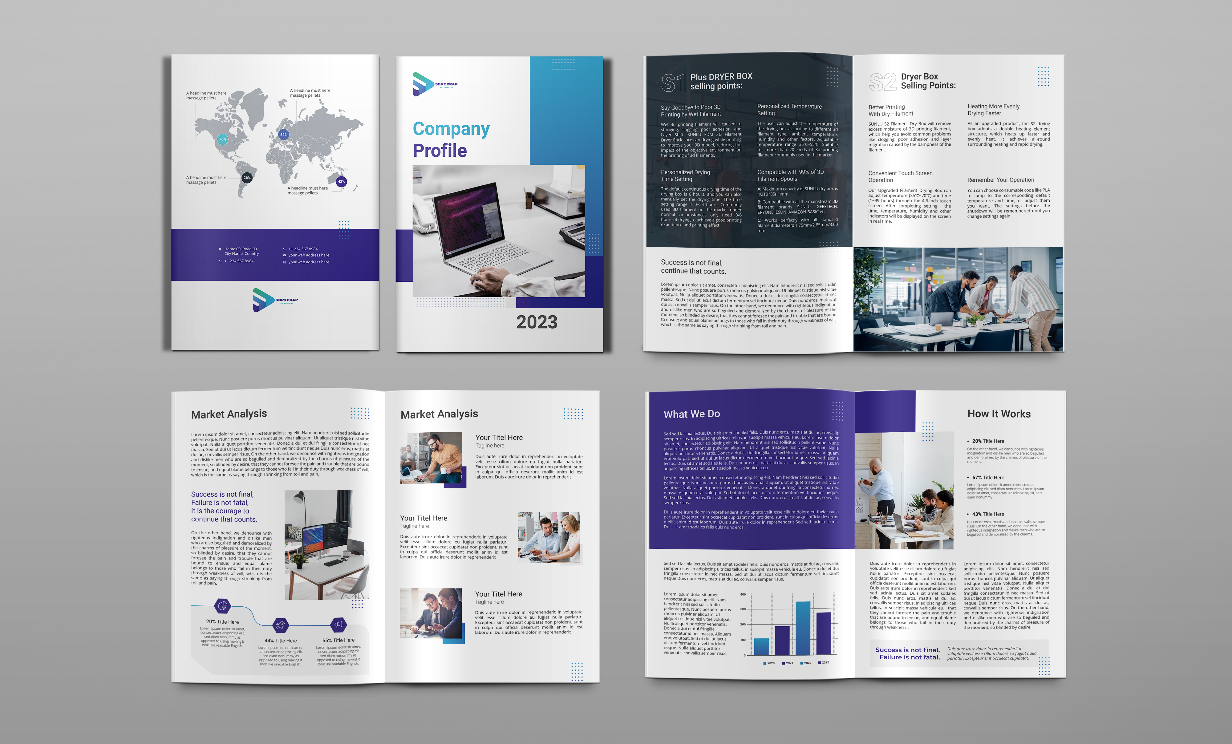 Digital Solutions Company Profile add adds annual report bifold branding brochure business catalog company profile corporate design ebook flyer graphic design illustration magazin poster proposal template