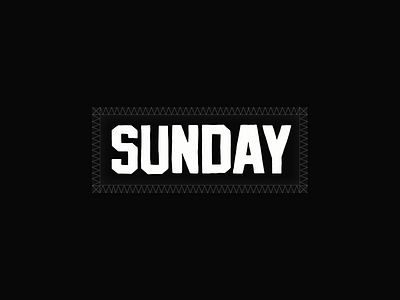 Sunday - Branding app appicon branding fantasy patch sport stitching