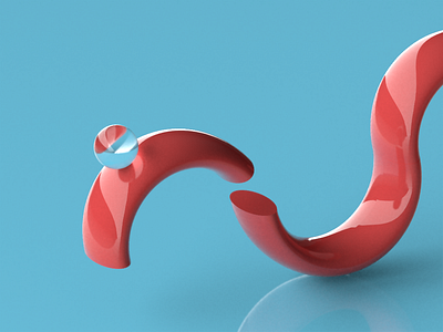 Abstract Element 3d 3d abstract 3d design 3d model abstract design abstract ui adobe dimension bright colors glass morphism illustration red and blue