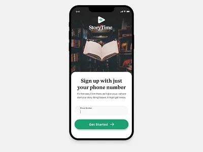 StoryTime Sign Up dailyui design productdesign ui ux