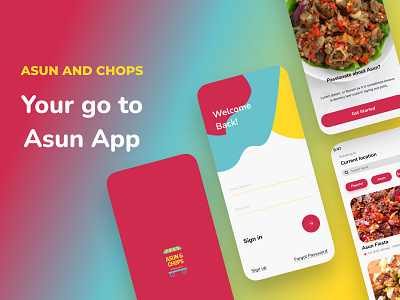 ASUN AND CHOPS app design food product design ui ux