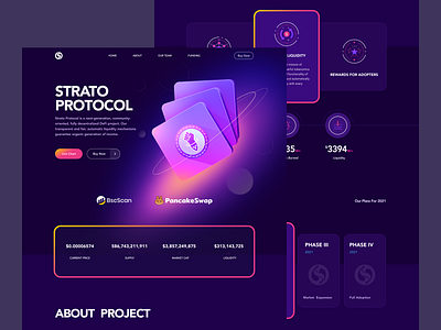 Landing page design blockchain crypto dark defi defi web eth ethereum illustration investment metamask nft design nft landing product design token ui wallet web web3