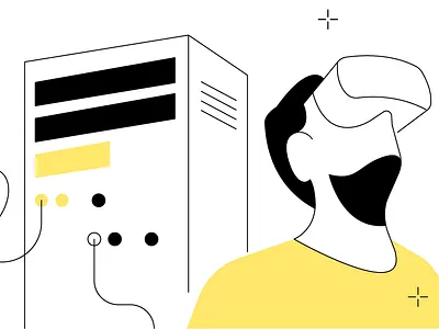 Web3 branding design flat illustration illustrator line