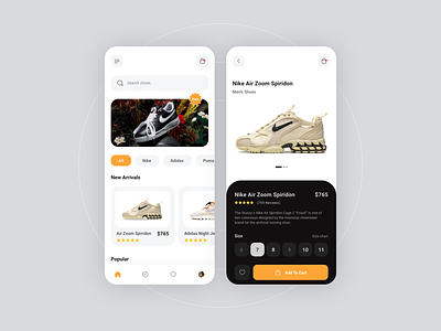 E-commerce App UI app design e commerce e commerce app ecommerce mobile app modern online store product shoes shoes shop shop shop app shopping sport store ui ui concept uiux