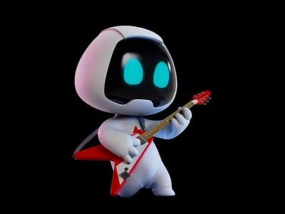 Meet Clutch 3d animation app application branding clutch cyber design design system desktop dev development graphic design guitar logo mascot motion graphics robot ui web