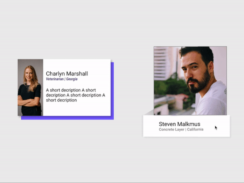 Interactive Business Cards figma ui