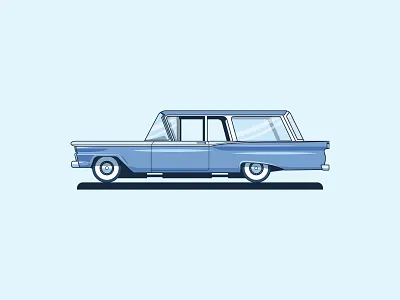 Let's go! car classic car design flat design ford graphic design icon illustration line art logo outline vector