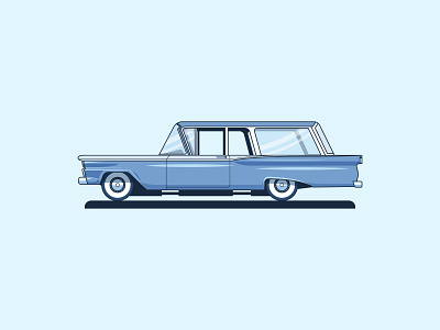 Let's go! car classic car design flat design ford graphic design icon illustration line art logo outline vector