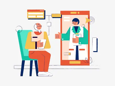 Telemedicine Illustration digital illustration ui