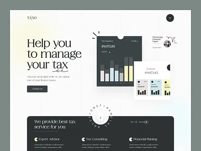Tax Consulting Website Design appuidesign bestuidesign bestwebsitedesign conslting design financeconsultingwebsitedesign financewebsite landing page design landingpage minimal modern design tax taxconsultingebsite taxconsultingwebdesign trendywebdesign ui uidesigner uiuxdesign webapp webdesign