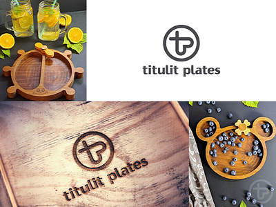 titulit plates branding child eat food health heart icon kid logo love nature plates wood