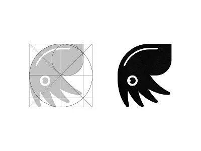 Cute little squid animal animal logo brand identity branding brandmark custom logo design golden ratio graphic design identity identity designer logo logo design logo designer logo mark mark octopus squid squid logo symbol