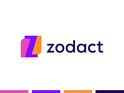 zodact brand branding design graphic design illustration logo logo design minimal modern ui z logo zodact