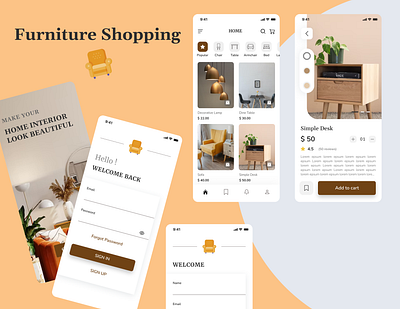 Furniture Shopping App furniture shopping online shopping ui ux