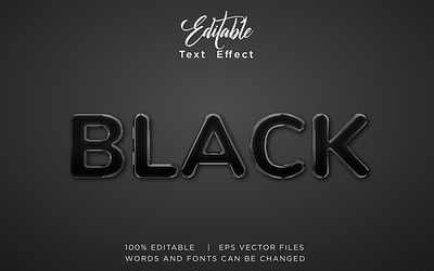 black text style effect with chrome texture 3d background black chrome color dark design effect effects font gold graphic design illustration logo luxury motion graphics style text effect theme ui