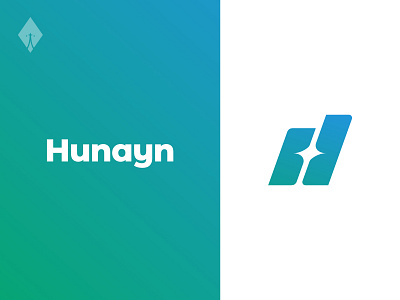 Hunayn Logo #2 branding business corporate design graphic design icon logo logogram minimallism modern monogram simple technology wordmark