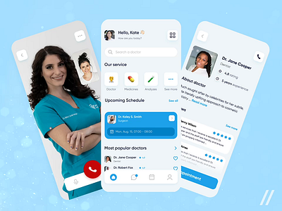 Medical Advice App 3d animation app color colors consultation dashboard design graphic design illustration medical motion graphics online purrweb services startup ui ux video