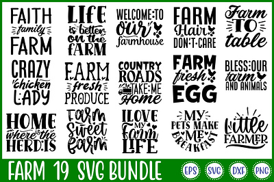 Farm 19 Svg Bundle free svg quotes graphic design logo