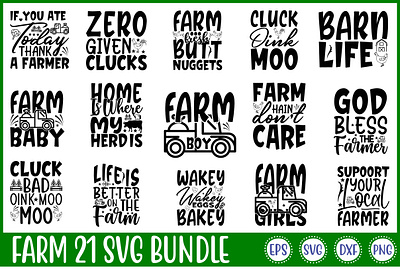 Farm 21 Svg Bundle free svg quotes graphic design logo