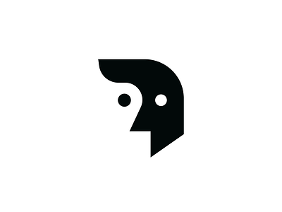 Minimalistic face black brand branding design elegant face head illustration logo logo design logotype mark minimalism minimalistic modern monochrome sign white