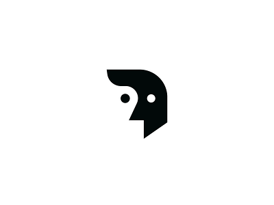 Minimalistic face black brand branding design elegant face head illustration logo logo design logotype mark minimalism minimalistic modern monochrome sign white