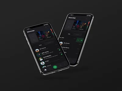 WhatsApp redesign - Dark Mode 🌙 dark mode figma mobile redesign ui ux whatsapp