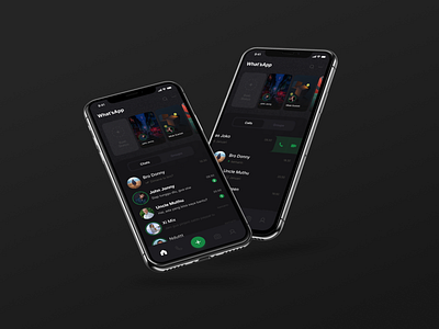 WhatsApp redesign - Dark Mode 🌙 dark mode figma mobile redesign ui ux whatsapp